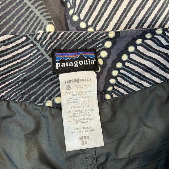 Patagonia Men's M's Paddler Platinum Palm Fronds Board Shorts - Size 33 - Picture 6 of 6